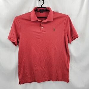 Polo Ralph Lauren Men’s Custom Slim Fit Soft Touch Polo Shirt Size L Orange Red.